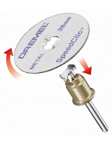 DREMEL Adaptateur EZ speedclic + 2 Disques à tronçonner