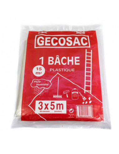GECOSAC Bâche de protection 3x5m 50microns