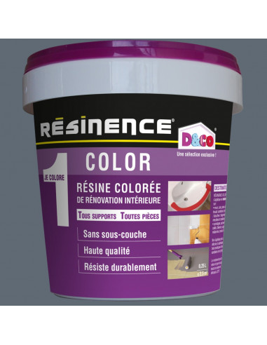 RESINENCE Color Résine colorée rénovation gris étain 500ml