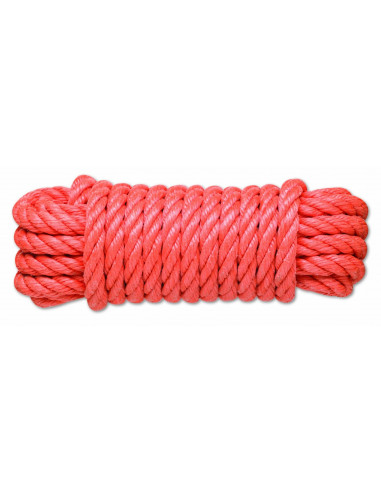 CHAPUIS Corde polypropylène torsadée corail 3T d14mm L15 m