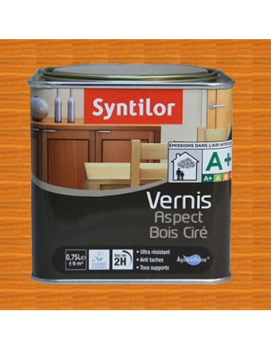 SYNTILOR Vernis aspect bois ciré merisier 0,75L