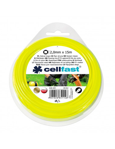 CELLFAST Fil de coupe carré 2.00mm 15m