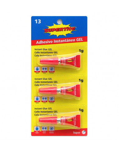 SUPERTITE Colle instantanée gel 3 unités / 1g