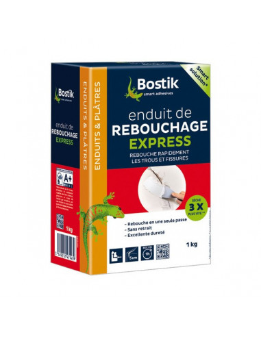 BOSTIK Enduit de rebouchage express poudre 1kg