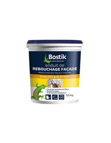 BOSTIK Enduit de rebouchage façade 1,5 kg