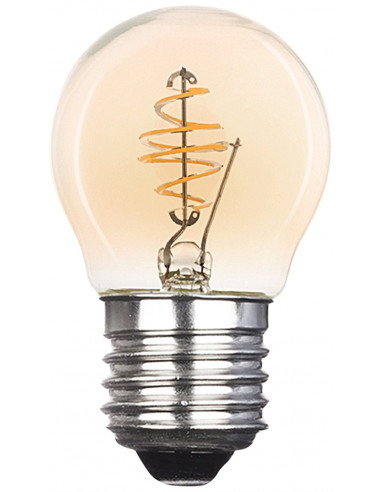 XQ-LITE Ampoule à incandescence LED - Forme Mini-globe - Filament - E27 - 2.5W Blanc chaud