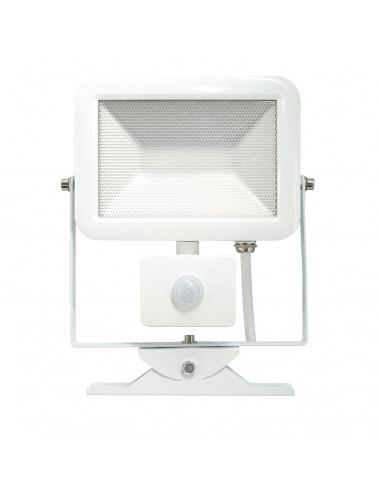 ELECTRALINE Projecteur LED détecteur de mouvement 30 W Lumière naturelle 2400 LM, Blanc