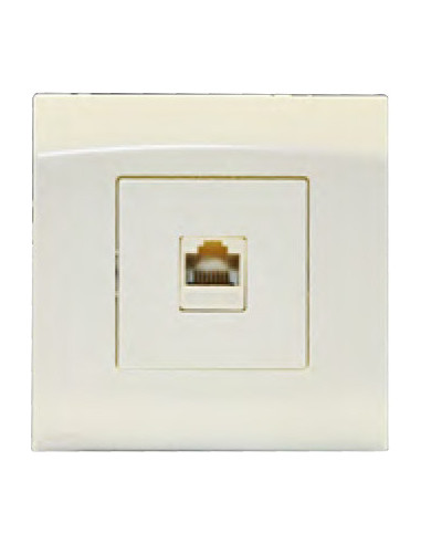 ELECTRALINE Prise RJ45 blanc WAVE