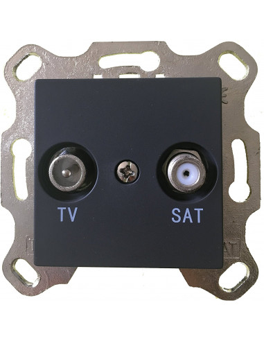 ELECTRALINE Module prise TV & SATELLITE noir BALI