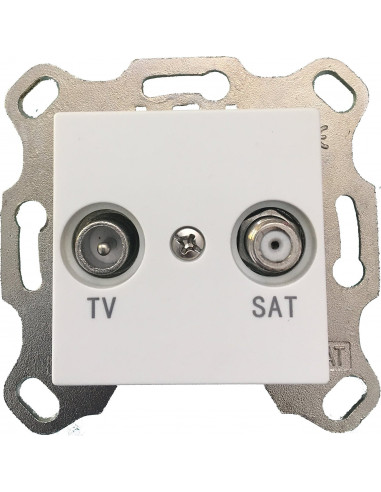 ELECTRALINE Module prise TV & SATELLITE blanc BALI