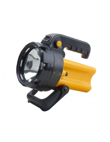 ELECTRALINE Lampe torche rechargeable, portable, 2 poignée ergonomique confortable, ampoule LED 3 W, 150 LM, jaune/noir