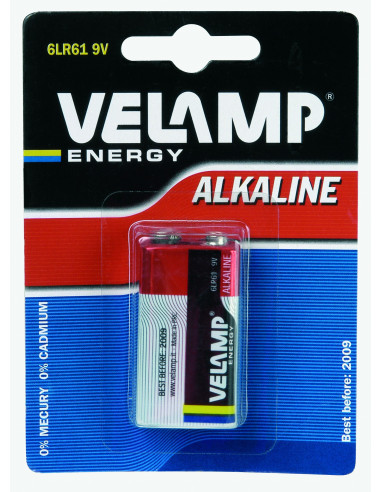 VELAMP Pile Alcaline transistor 6LR61 9V