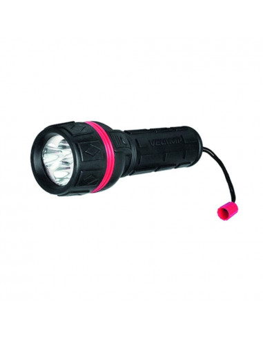 VELAMP Lampe Torche Incassable 3 LED Caoutchouc Noir