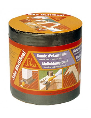 SIKA Multiseal Bande d'étanchéité autocollante à froid 150mm x 10m Gris