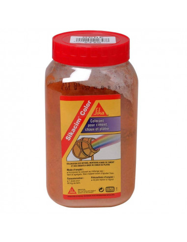 SIKA SIKACEM® COLOR Colorant en poudre pour ciment, chaux et plâtre - 400g - Ocre