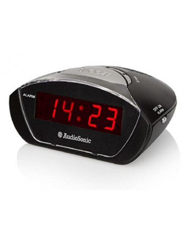 AUDIOSONIC CL-1458 Radio-réveil double buzzer Noir