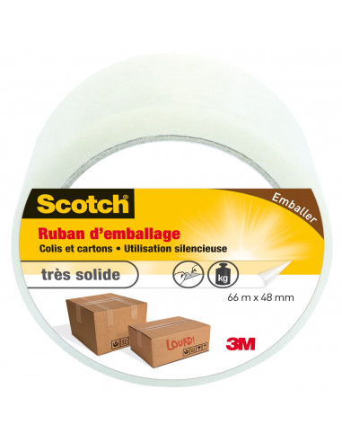 SCOTCH Ruban d'emballage transparent 66m x 48mm