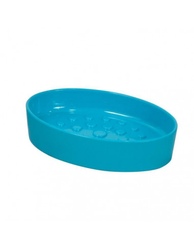 FRANDIS Porte-savon en plastique Rubber bleu 3 x 9 x h. 3 cm