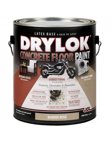 DRYLOK Peinture de Sol à Base de Latex Beige Bambou 1 gal 3,78 L