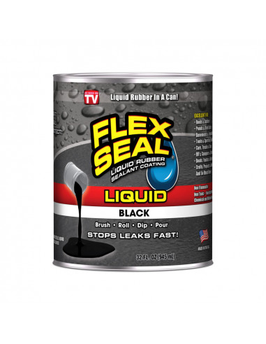 FLEX SEAL LIQUID Scellant de Caoutchouc Liquide Noir 32 fl. oz 945 ml