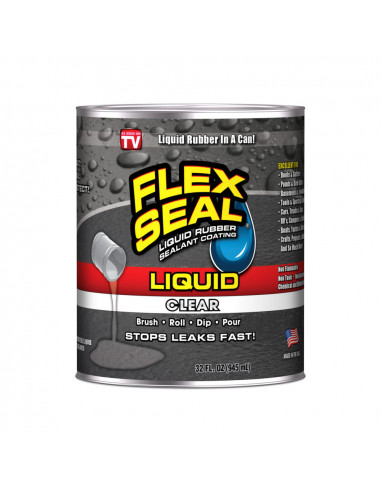 FLEX SEAL LIQUID Scellant de Caoutchouc Liquide Transparent 32 fl. oz 945 ml