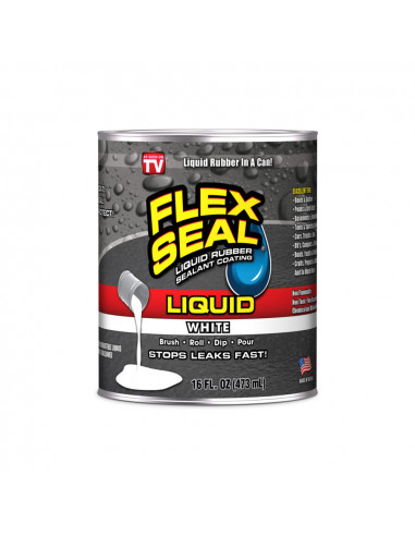 FLEX SEAL LIQUID Scellant de Caoutchouc Liquide Blanc 16 fl. oz 473 ml