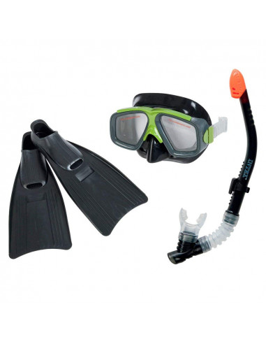 INTEX Ensemble Masque/Tuba/Palmes SURF RIDER 8 ans et +