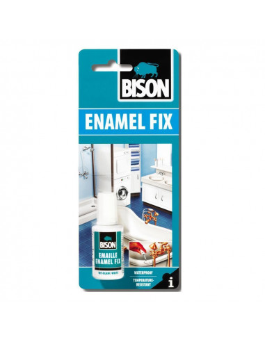 BISON Emaille Enamel fix Liquide de réparation blanc pour émail et vernis endommagés 20 ml