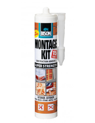 Bison colle construction montage kit super strength 350g