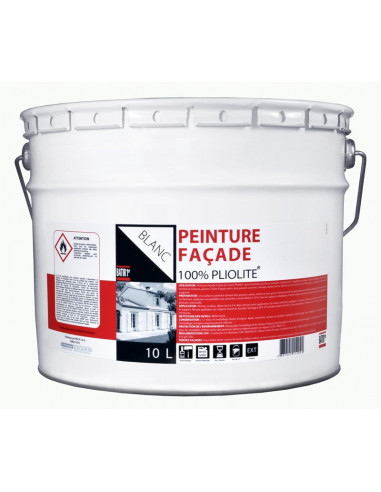 RECA Peinture Glycéro BATIR 1er Prix Façade 100% Pliolite Blanc 10 L