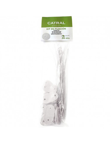 CATRAL Kit de Fixation pour pare-vue en PVC x26 pcs