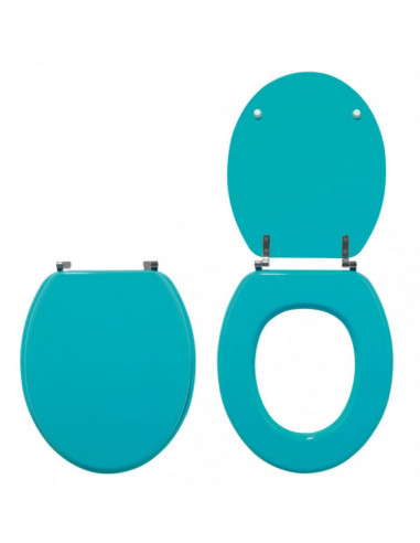WIRQUIN Abattant WC Colors Trendy Line Bois - Turquoise