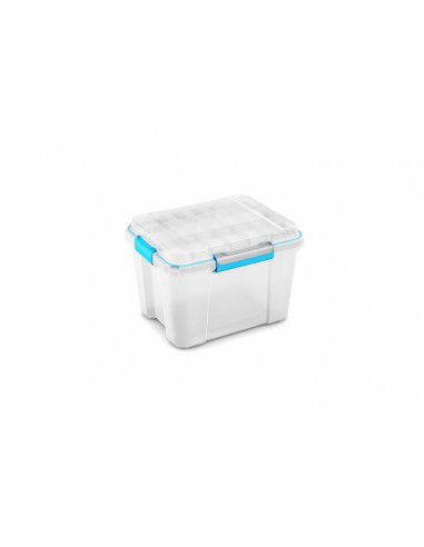 KIS Boîte de rangement plastique SCUBA BOX M Transparent/Bleu/Gris 39 x 49,5 x 34 cm 45L