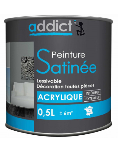 RECA Peinture Acrylique ADDICT Vert Olive Satin 0,5 L