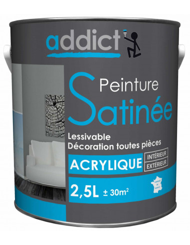 RECA Peinture Acrylique ADDICT Taupe Satin 2,5 L