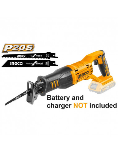 INGCO CRSLI1151 Scie sabre sans fil Lithium-Ion 20V