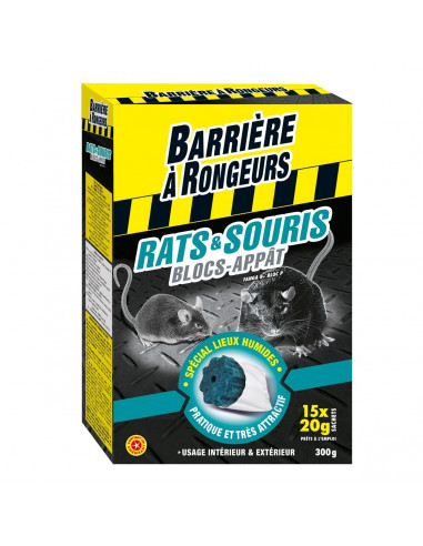 ALGOFLASH Rat & souris - 15 blocs appat