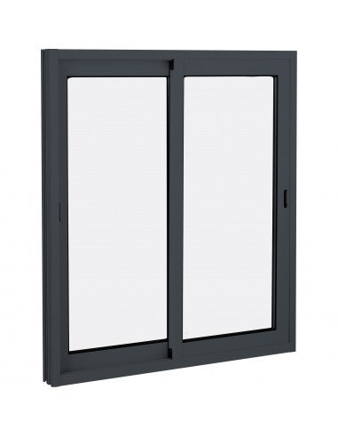 ALU Fenêtre coulissante aluminium L.1200 x H.1150 mm gris anthracite