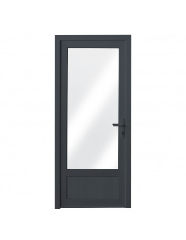 ALU Porte Vitre + Aluminium L.900 x H.2200 mm gauche gris anthracite