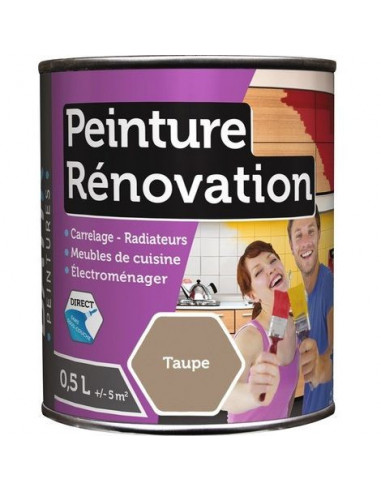 RECA Peinture Rénovation BATIR taupe 0.5 L