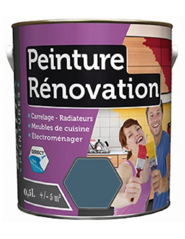 RECA Peinture Rénovation BATIR Bleu Pétrole 0.5 L