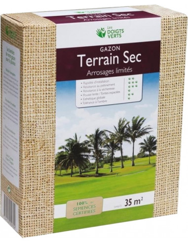 LES DOIGTS VERTS Gazon Terrain sec 1 kg