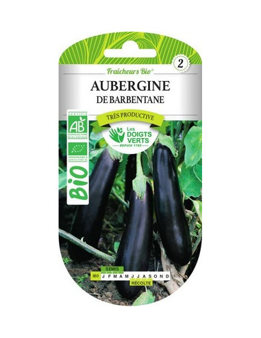 LES DOIGTS VERTS Aubergine De Barbentane Bio