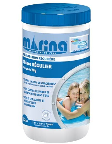 MARINA C500501M1 Chlore Régulier Galets 200 g - 1,2 kg