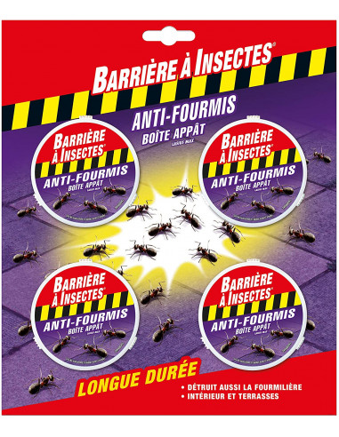 BARRIÈRE À INSECTES® Boîte appâts anti-fourmis 2 boîtes