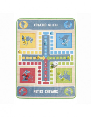 DIFFUSION Jeu de petits chevaux géant H.130 x l.193 cm