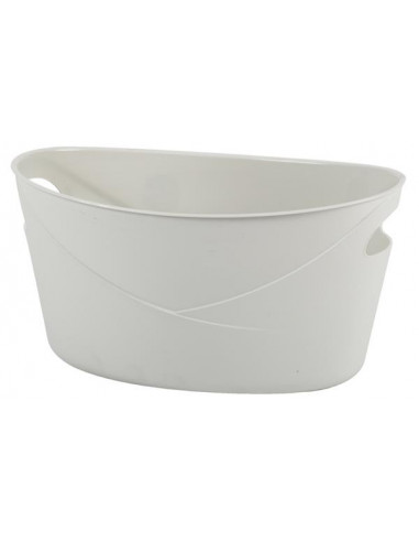 EDA Corbeille Flora 12 L 36,3 x 24,1 x 19,3 cm blanc cérusé