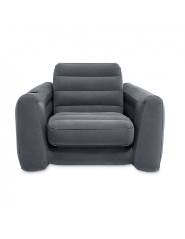 INTEX Fauteuil convertible gris 2,24 x 1,17 x H.66 m