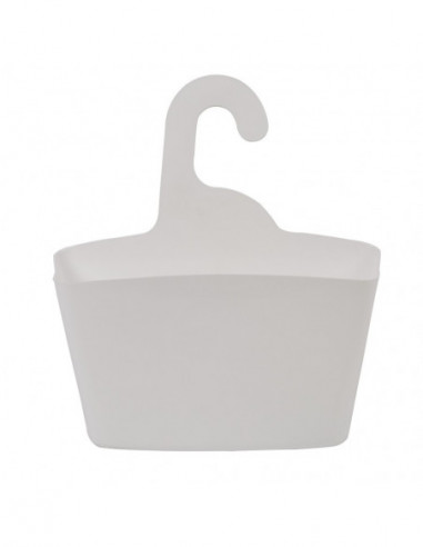 DIFFUSION Serviteur de douche à suspendre blanc, Dim. 25 x 7 x 23 cm, Plastique