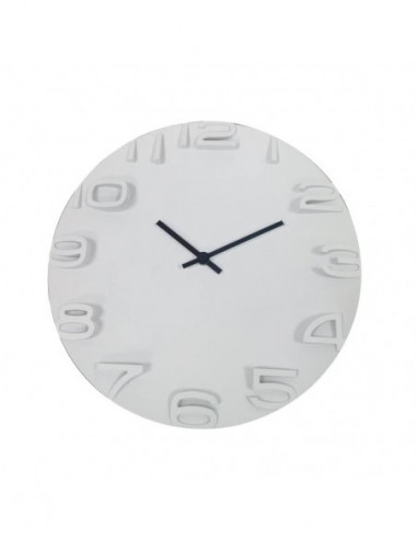 DIFFUSION Horloge ronde originale blanche Ø35 x 5 cm, Polypropylène